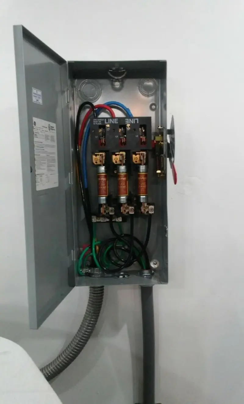 Three-phase disconnect switch installed for Electrical Wiring & Rewiring in Longmeadow